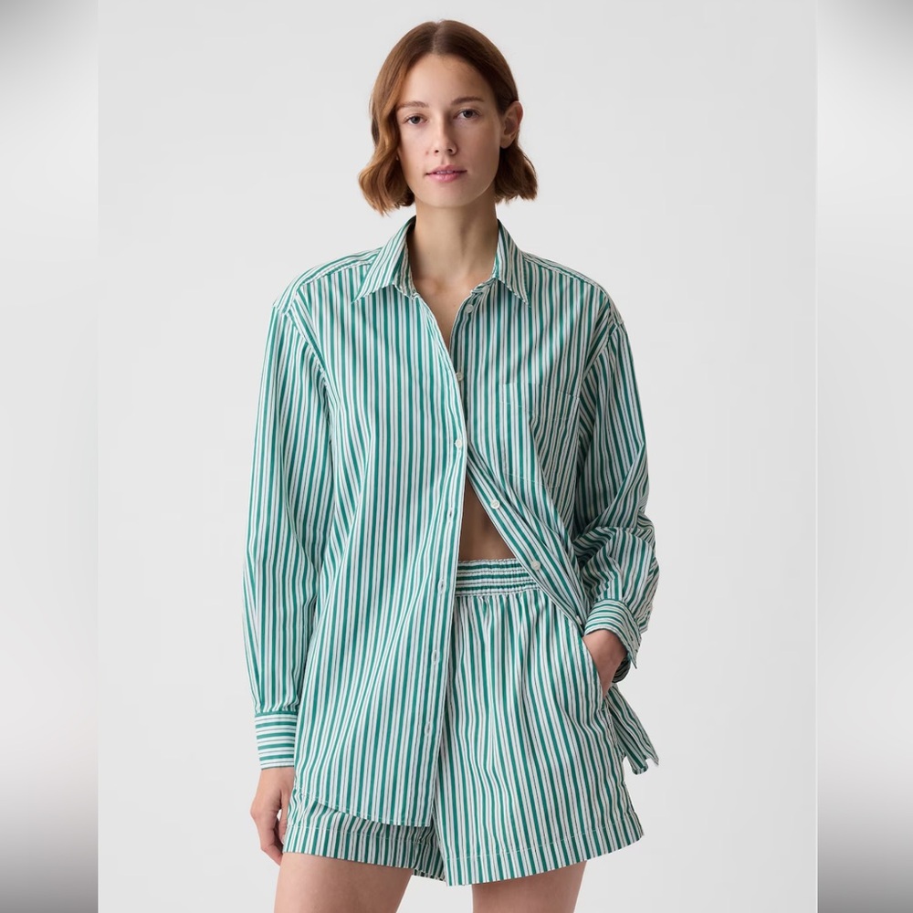 Vintage GAP Striped Button Shirt Fitted Premium